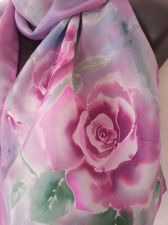 Rose silk scarf Clearance