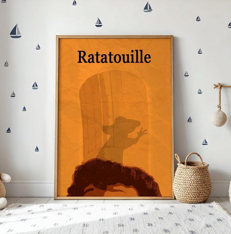 Ratatouille Poster, Remy Linguini Wall Art, Pixar Movie Print, Chef Hat ...