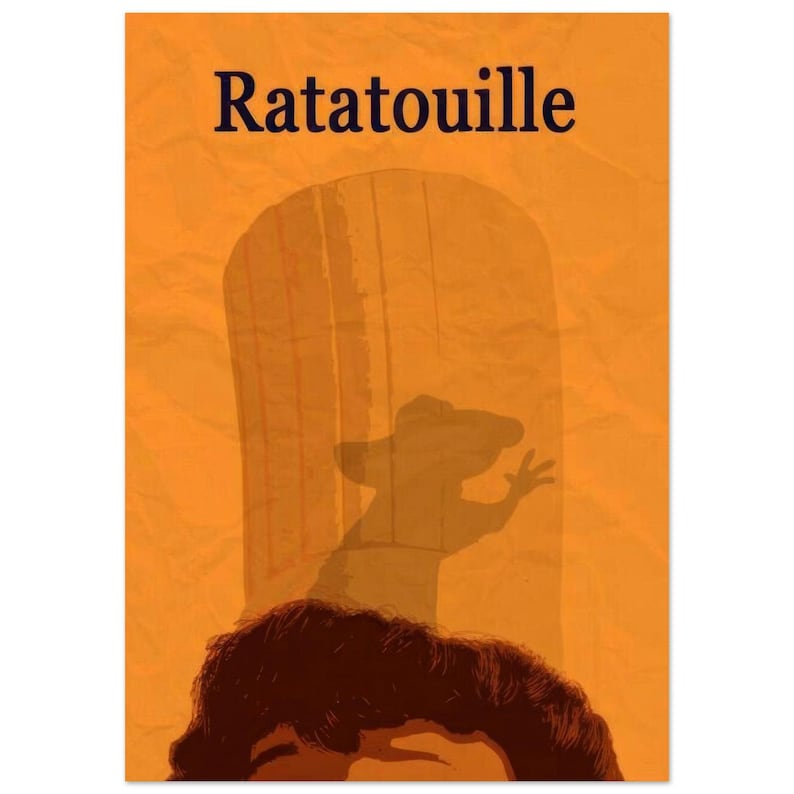Ratatouille Poster, Remy Linguini Wall Art, Pixar Movie Print, Chef Hat ...