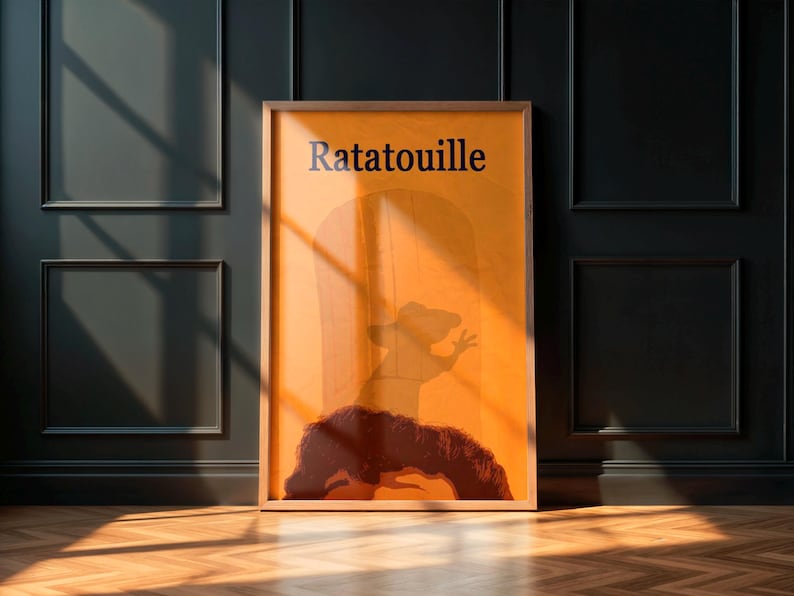 Ratatouille Poster, Remy Linguini Wall Art, Pixar Movie Print, Chef Hat ...