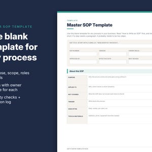 SOP Template Pack, 10 Editable Standard Operating Procedures, Operations Manual, Word & PDF, Small Business image 3
