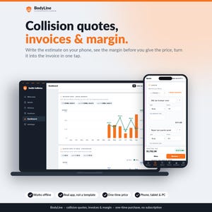 Collision Estimate & Invoice App for Auto Body Shops | Repair Quote Tool, Invoicing, Gross Margin Dashboard, PDF Estimates, No Subscription