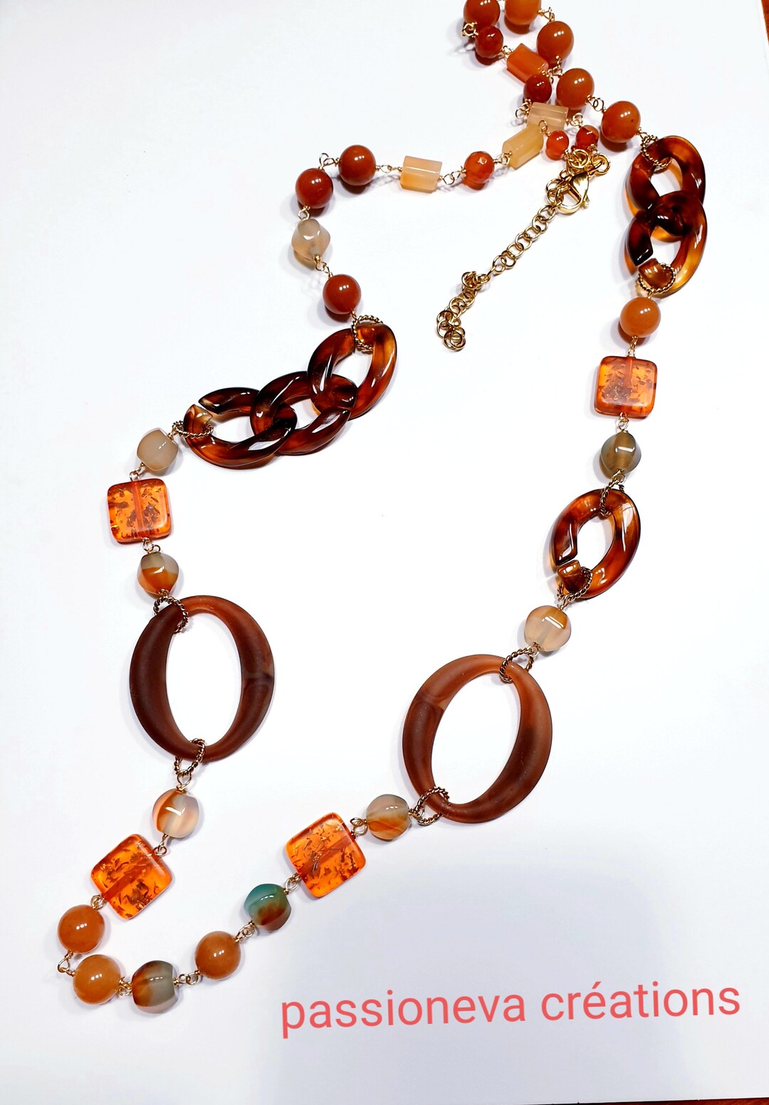 Collier Perles De Murano - Sautoir Long Magnifique - Occasion Parfait État