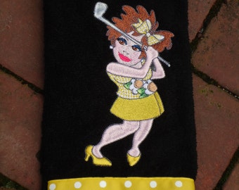 Divot Darling Embroidered Golf Towel