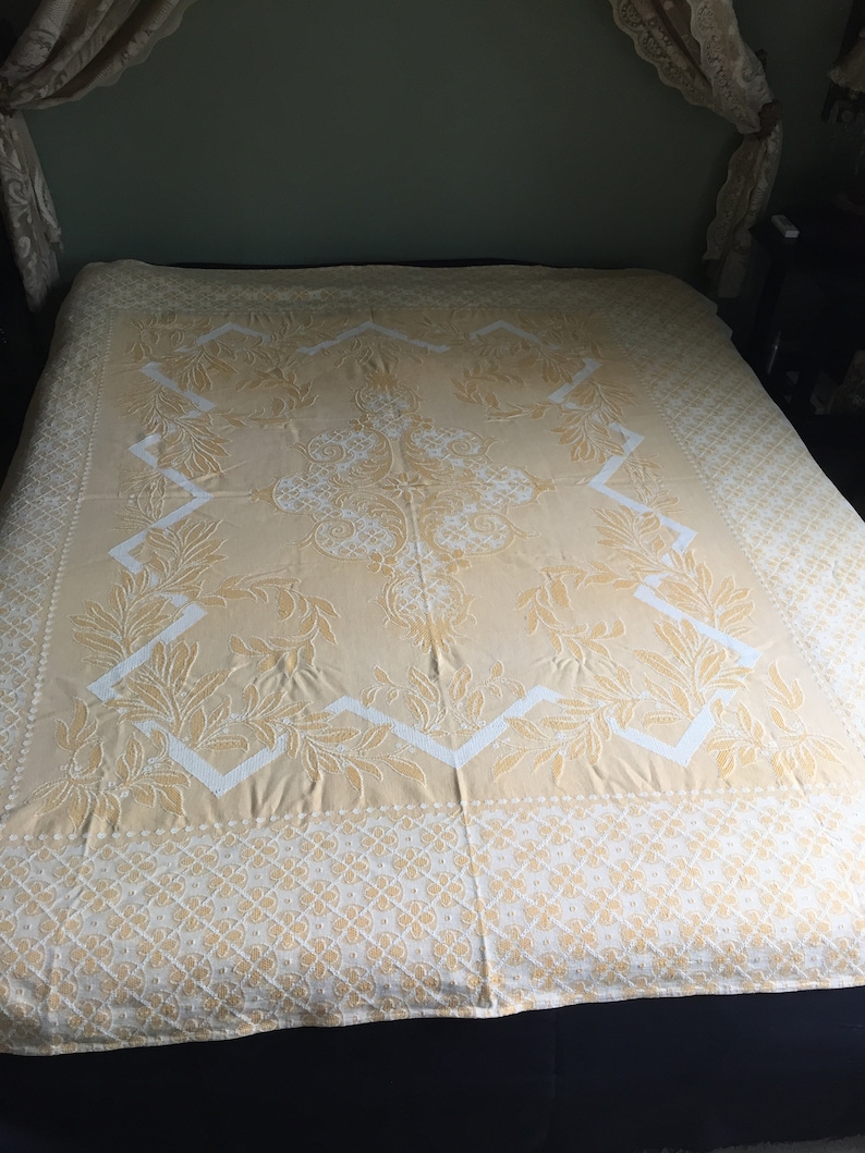 Antique French Bedspread Bed Cover Sofa Spread Vintage Textile Etsy