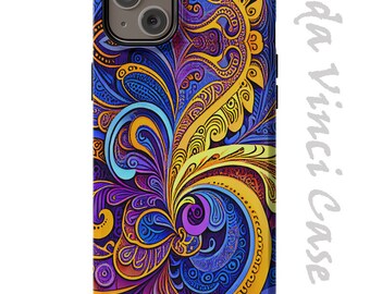 Celebration Paisley - Purple, blue and yellow Case for iPhone 14 / iPhone 14 Plus /  iPhone 14 Pro  / iPhone 14 Pro Max / Dual Layer Case
