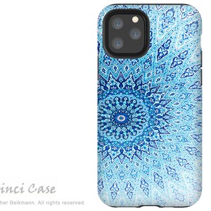 Blue Mandala - Abstract Zen Art Case for iPhone 12 Mini / iPhone 12 /  iPhone 12 Pro  / iPhone 12 Pro Max - Dual Layer Tough Case