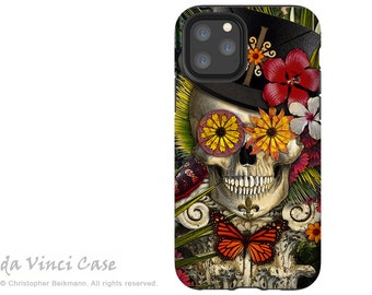 Baron in Bloom - künstlerische iPhone 11 / iPhone 11 Pro / iPhone 11 Pro Max / Dual Layer Sugar Skull Tough Case für Apple iPhone XI