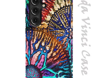 Cosmic Star Coral Case for Samsung Galaxy S24 / S24 Plus / S24 Ultra - Dual Layer Tough Case - Colorful Abstract Dual Layer Case