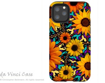 Sunflower Talavera - Floral Case for iPhone 12 Mini / iPhone 12 /  iPhone 12 Pro  / iPhone 12 Pro Max / Dual Layer Tough Case