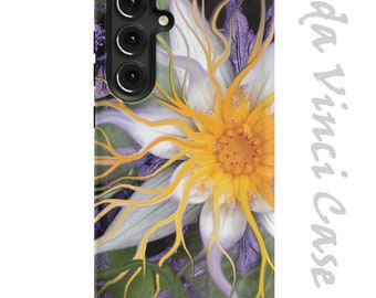 Bali Dream Flower case for Galaxy S24 - Galaxy S24 Plus - Galaxy S24 Ultra - purple and yellow- dual layer case