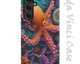 Octopus Blooms - Case for Samsung Galaxy S24 / S24 Plus / S24 Ultra - Dual Layer Tough Case - Colorful Ocean Art