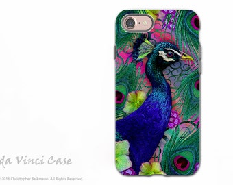 Colorful Peacock iPhone 7 / 8 Tough Case - Floral Dual Layer Protective Case for Apple iPhone 7 and iPhone 8 Nemali Dreams