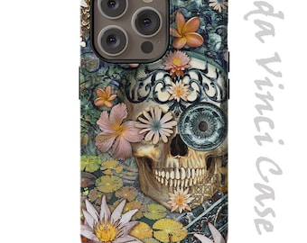 Bali Botaniskull - Floral Skull Case for iPhone 15 / iPhone 15 Plus /  iPhone 15 Pro  / iPhone 15 Pro Max / Tough Case and Magsafe Case