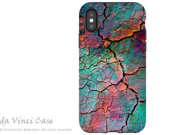 Fractured Aura Abstract iPhone X / XS / XS Max / XR Tough Case - Dual Layer Protection for iPhone 10 - Premium Case by Da Vinci Case