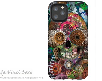 Steampunk Mechaniskull - Colorful Skull iPhone 11 / iPhone 11 Pro  / iPhone 11 Pro Max / Dual Layer Tough Case for Apple iPhone  XI models