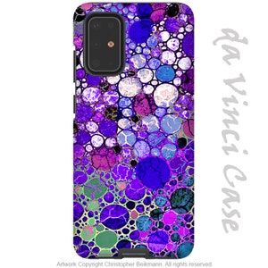 Grape Bubbles Abstract Case for Samsung Galaxy S20 / S20 Plus / Note 20 / Ultra - Purple Dual Layer Tough Case