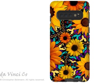 Sunflower Case for Samsung Galaxy S10 - S10 E - S10 Plus - Colorful Floral S 10 Case with Artwork - Sunflower Talavera