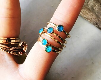 Opal stacking ring | Etsy