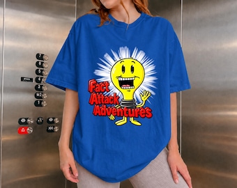 Fact Attack Adventures Shirt, Funny Light Bulb Graphic Tee