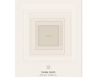 Póster de Quiet Depth Rooms / Arte mural minimalista / TINNKEO