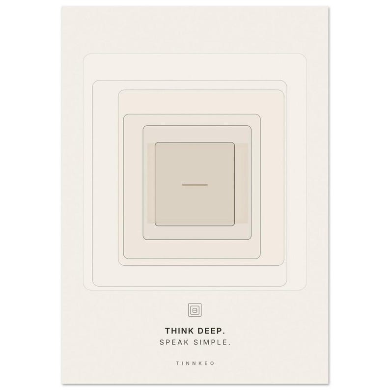 Quiet Depth Rooms Poster | Minimal Wall Art | TINNKEO image 1