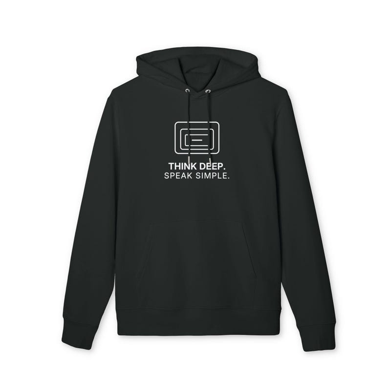 Think Deep. Speak Simple. Hoodie | TINNKEO image 5