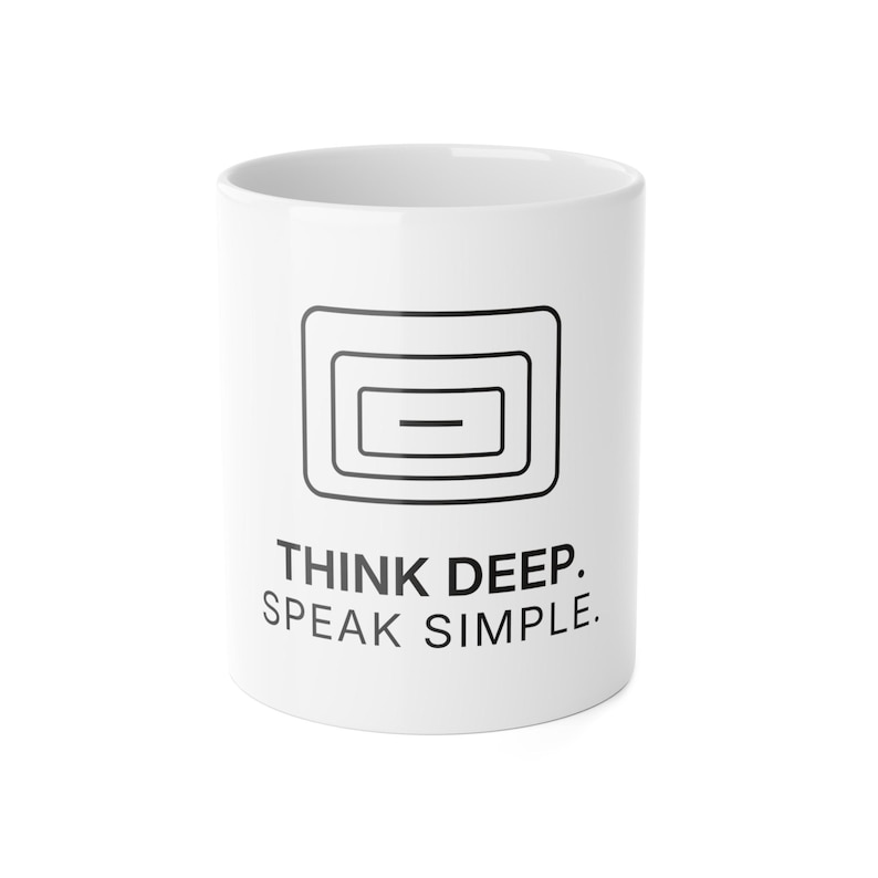 Think Deep. Speak Simple. Mug | TINNKEO image 1