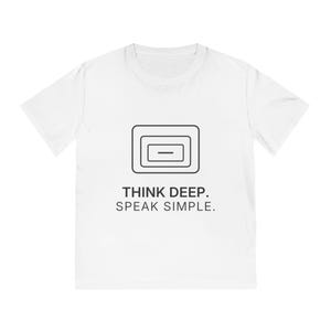 Pense profundamente. Fale de forma simples. Camiseta | TINNKEO imagem 1