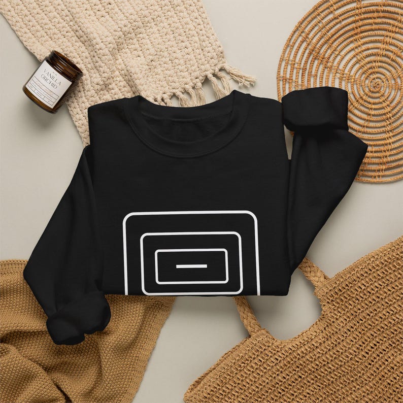 Felpa girocollo unisex "Think Deep Speak Simple", con stampa tipografica minimalista, idea regalo TINNKEO immagine 4