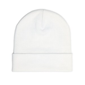 Gorro Think Deep Speak Simple, gorro de punto bordado, regalo minimalista de invierno, TINNKEO imagen 4