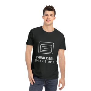 Pense profundamente. Fale de forma simples. Camiseta | TINNKEO imagem 8