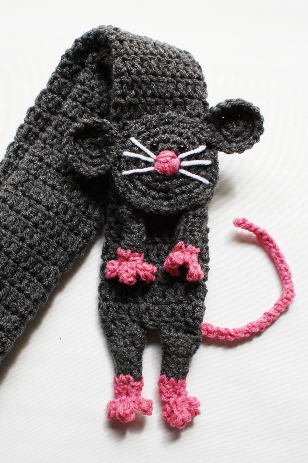 Rat Scarf Crochet Pattern PDF, Instant Download, Animal Scarf, Beginner ...