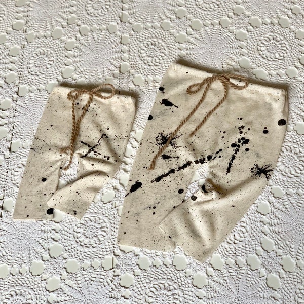 Newborn or Sitter photography prop pants long rustic pants beige splash speckled baby boy photo prop RTS