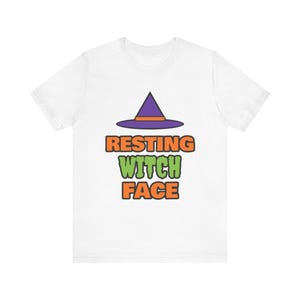Resting Witch Face Shirt, Funny Halloween T-Shirt for Women, Witch Hat Graphic Tee, Sarcastic Halloween Gift, Spooky Season Shirt