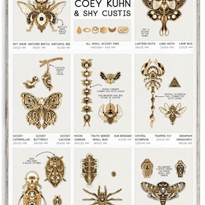 Shy & Coey: Shadow Box Occult Insects Pins image 2