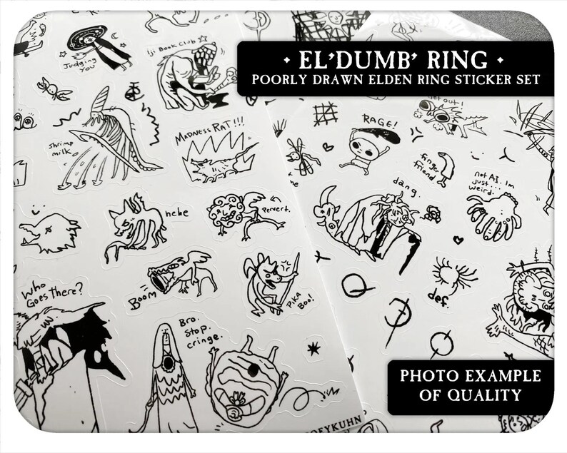 Coey: El'dumb Ring Sticker Set - Etsy