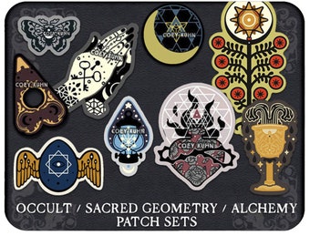 Coey: Occult, Sacred Geometry, and Alchemy Patches