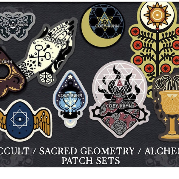 Coey: Occult, Sacred Geometry, and Alchemy Patches