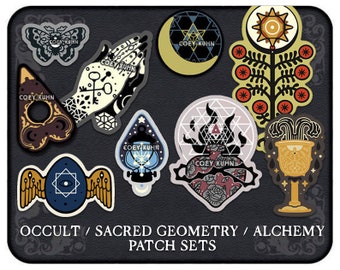 Coey: Occult, Sacred Geometry, and Alchemy Patches