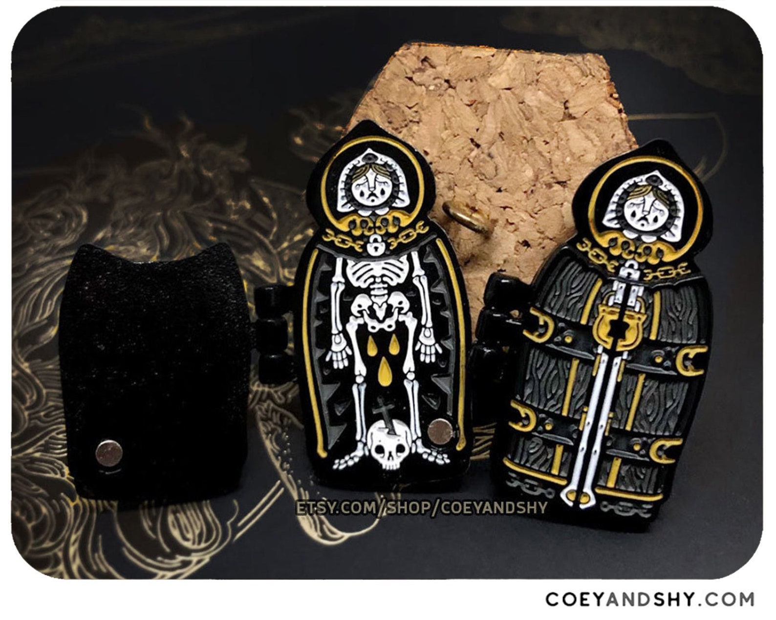 Shy & Coey: Shadow Box Occult Insects pins 