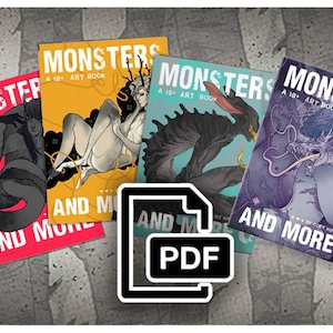 Coey: DIGITAL COPIES, Monsters & More Series, Mature Artbook