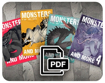 Coey: DIGITAL COPIES, Monsters & More Series, Mature Artbook