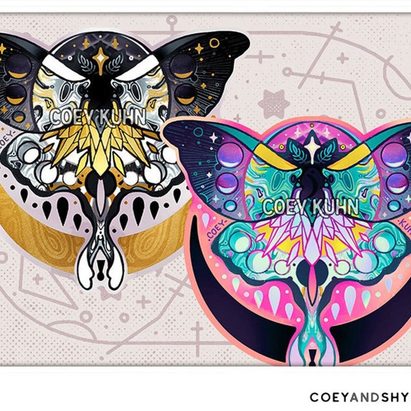 Coey: Lunar Moth (Holographic Sticker)