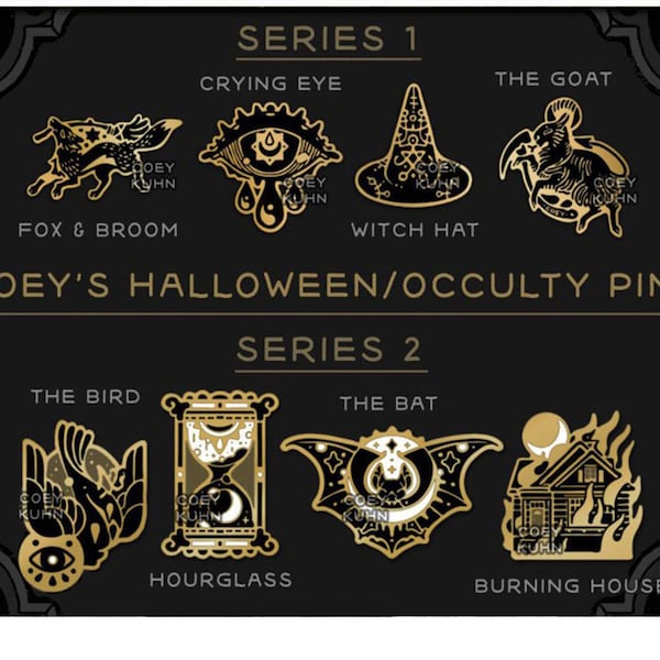 Coey: Occult Halloween Pins