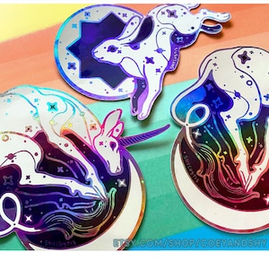 Shy: Celestial Unicorn & Rabbit (Stickers)