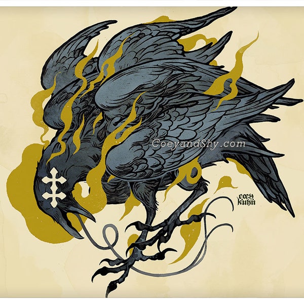 Coey: Fire Bird (Prints, Tapestries)