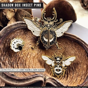 Shy & Coey: Shadow Box Occult Insects Pins image 5