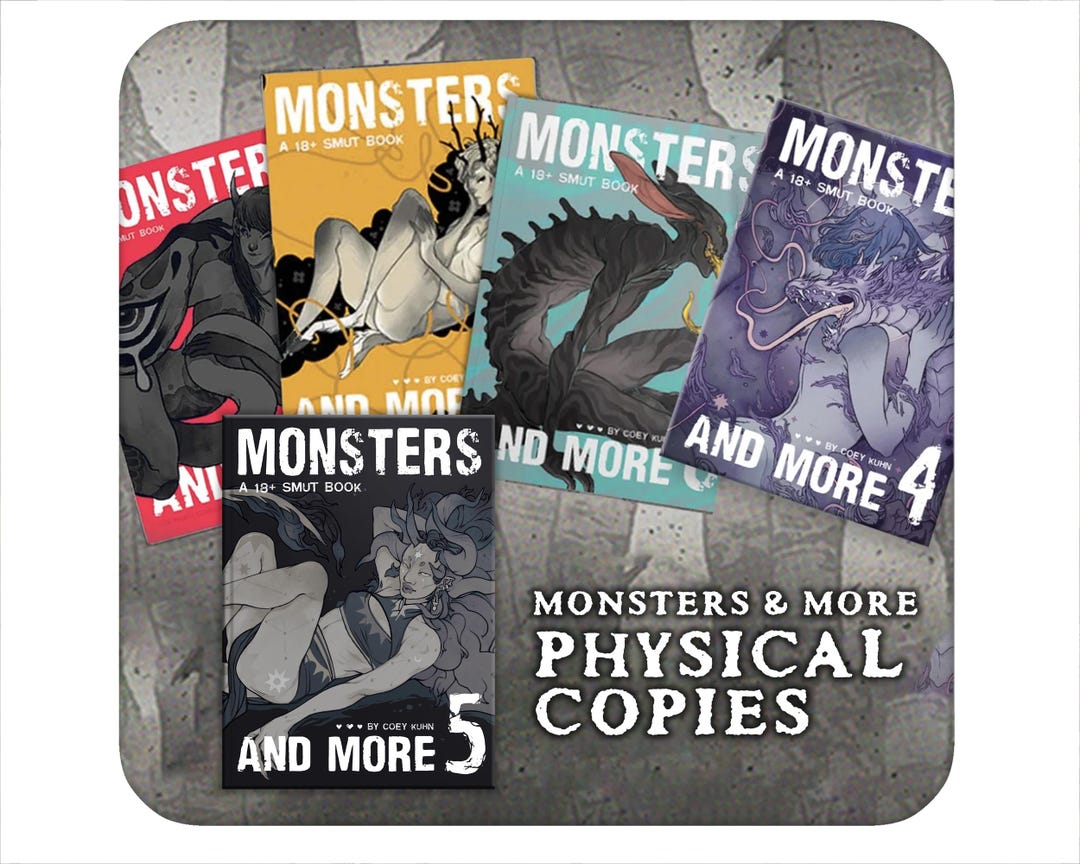 Coey: PREORDER, Monsters & More Mature Artbook, Physical Copies