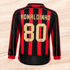 Ronaldinho Jersey Ac Milan - Etsy Israel